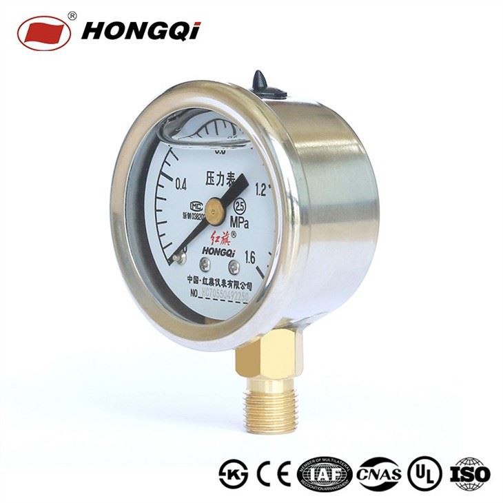 Analog Pressure Gauge With Brass Wetted Part