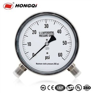 150mm 스테인레스 스틸 차압 게이지 M20*1.5, G1/2'', 1/2'' NPT ±2.5% 정확도