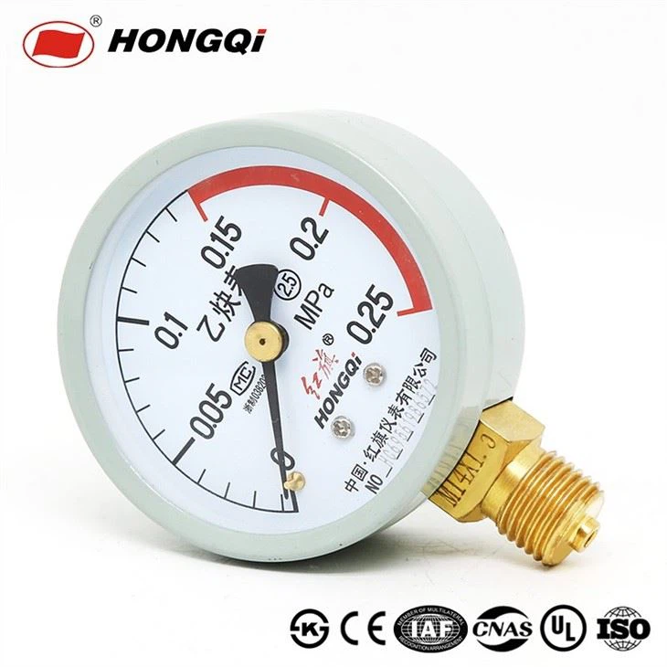 2.5inch Micro Acetylene Pressure Gauge With Brass Socket