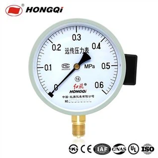 Hongqi 150mm 오일 충전 압력 게이지 - 전기 저항 전송기, 1993년부터 중국 공장